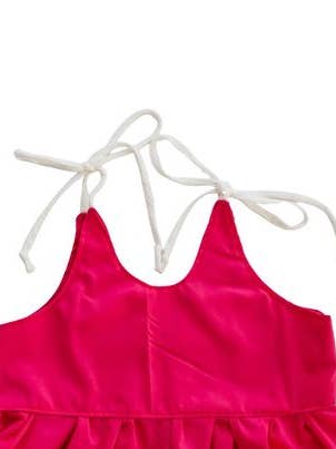 Hot Pink Solid Jumper Dress for wholesale by The Baby Bird Boutique