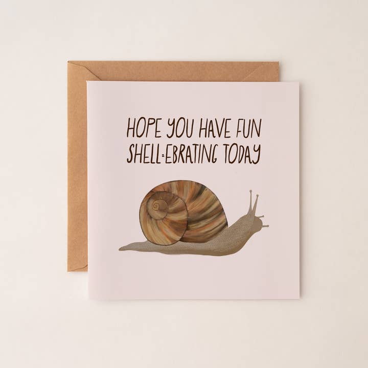 Snegle Fødselsdagskort | Finurligt Kort for engroshandel hos Silly Goose Greeting Co.