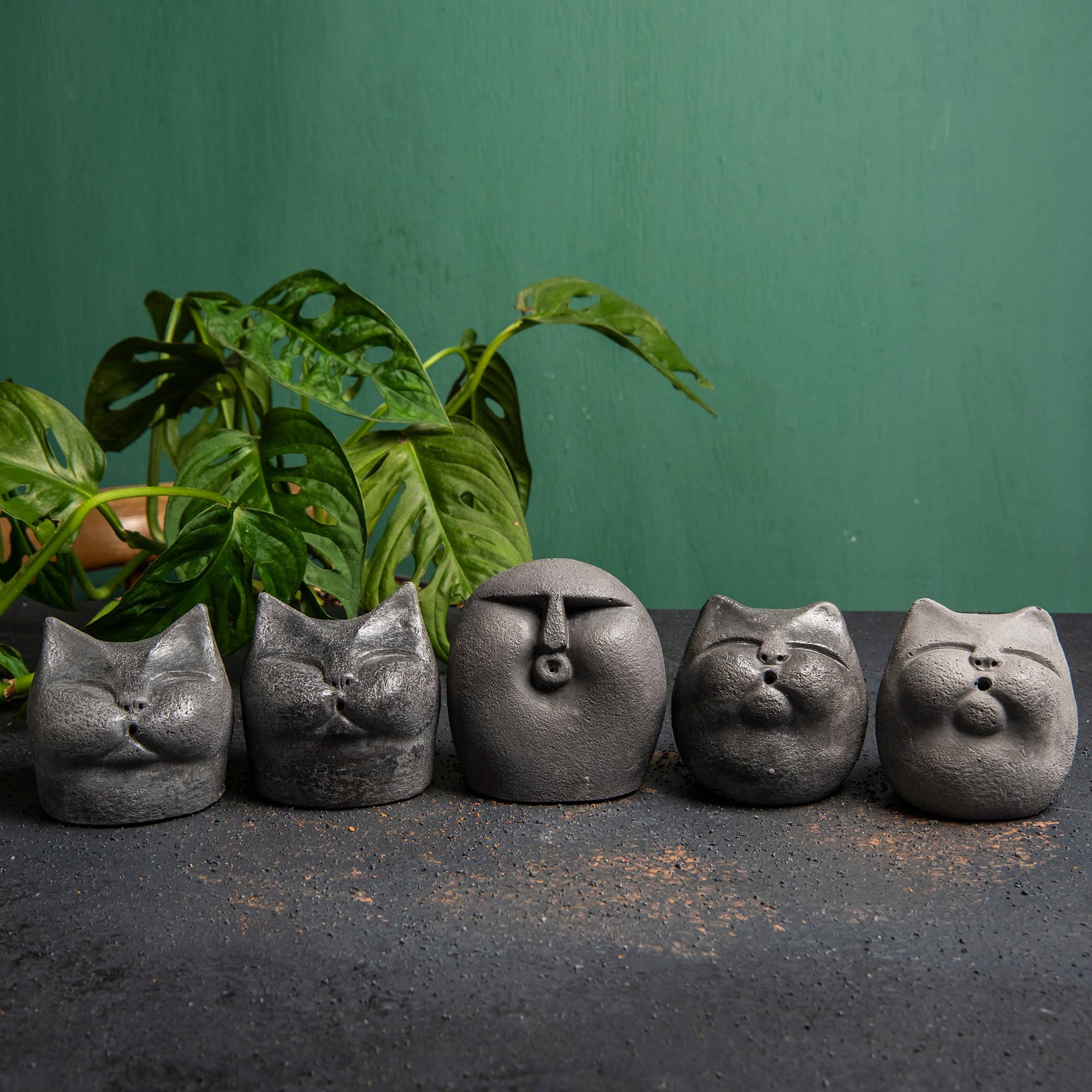 Troy Touch - Vente Porte-encens - Ensemble de 3 porte-encens faits à la main avec support en bois7