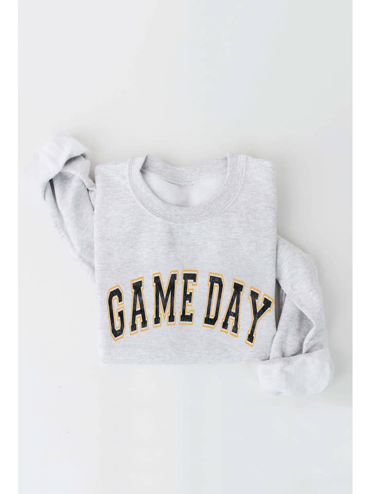 OAT COLLECTIVE - Wholesale Graphic Sweatshirt - Women's - GAME DAY GOLD/BLACK Sweatshirt4