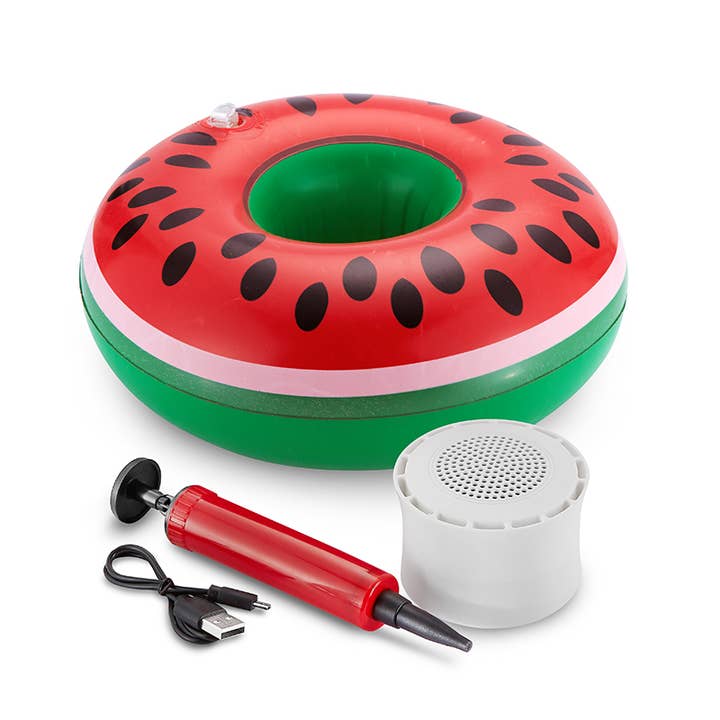 PhunkeeTree - Wholesale Speakers - Floatie Bluetooth Speaker & Koozie - Watermelon