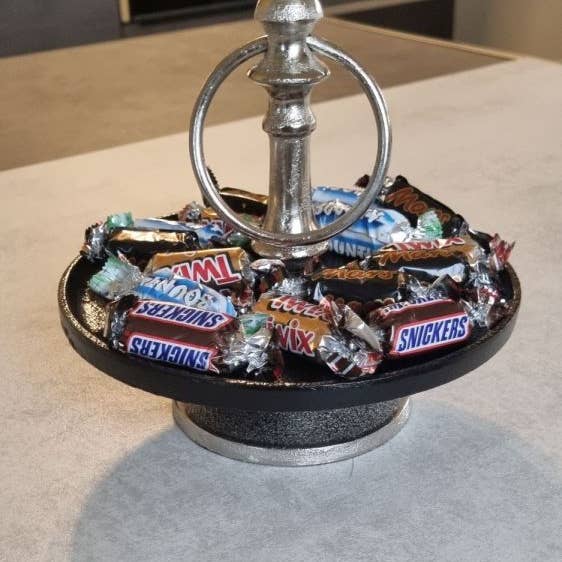 Ambiente Haus - Wholesale Cake Stand - etagere 1 tier silver and black