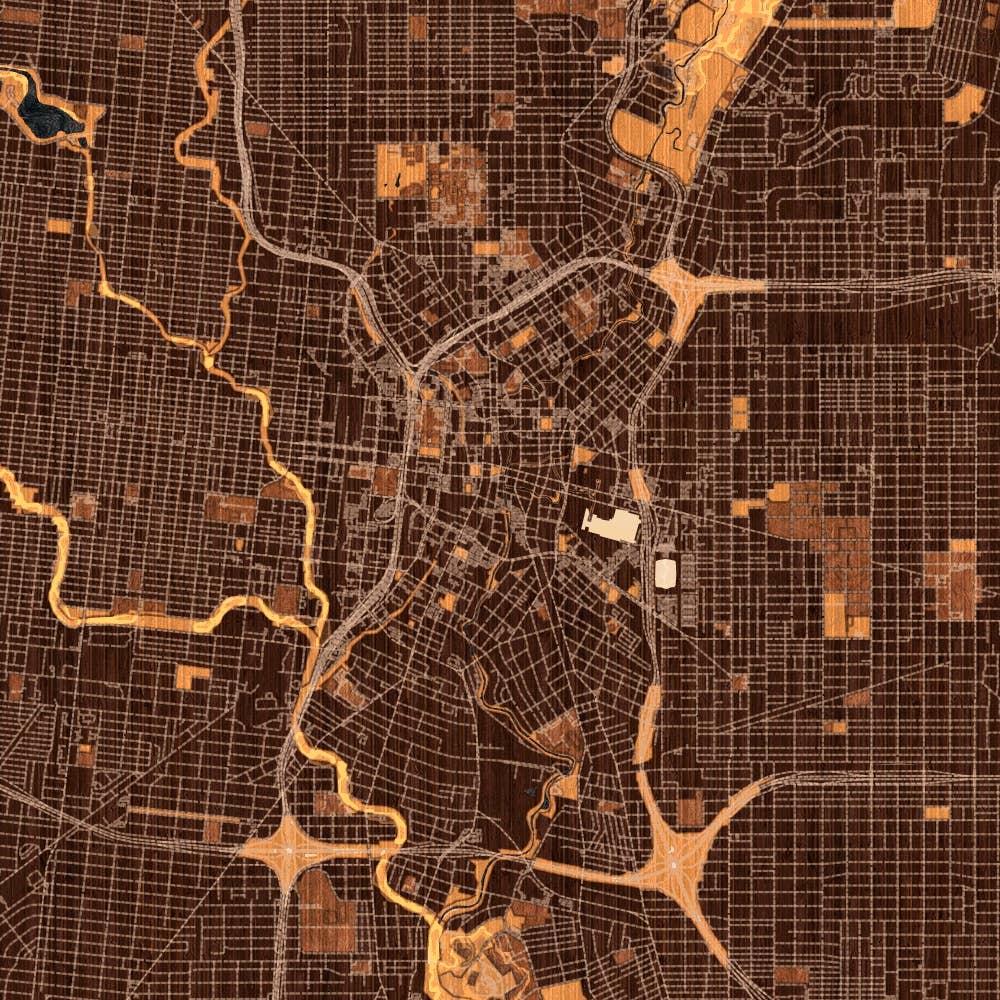JACE.design - Wholesale Art Print - San Antonio TX Map Print Ember4
