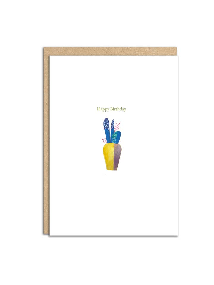 One Succulent Birthday Card for wholesale by Sarah Maddox Art & Design