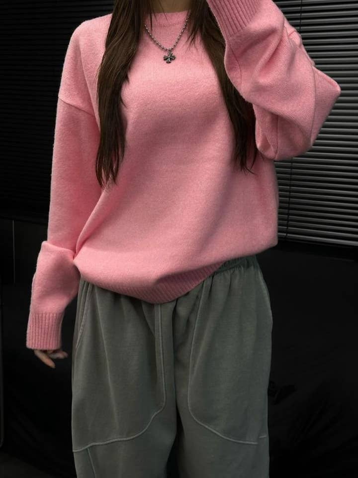 Little Light - Wholesale Knit Sweater - Women's - Soft Cashmere Blend Washable Knit Sweater Made in Korea23