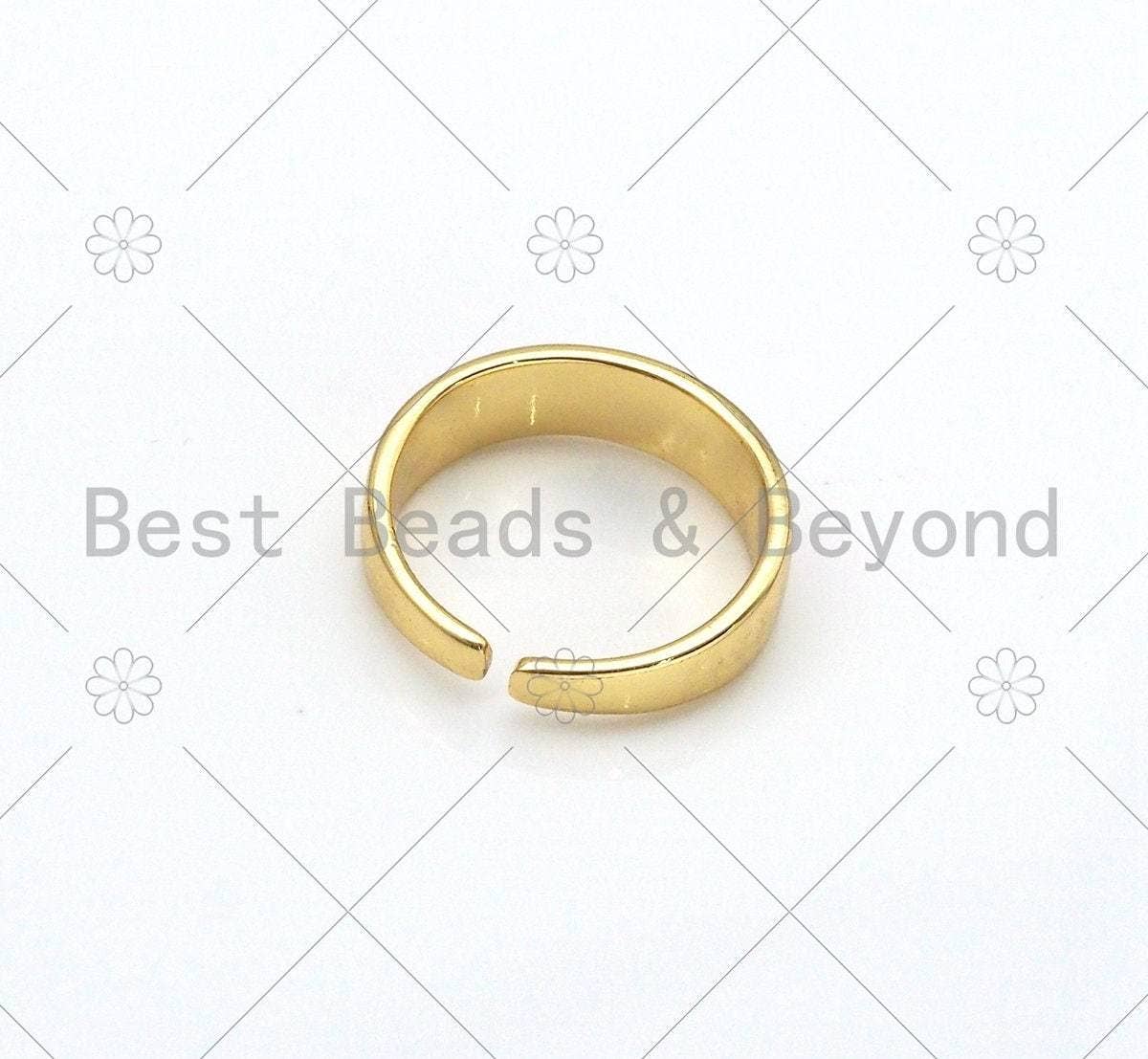 BestBeads&Beyond - Venta al por mayor Anillo de banda/apilable - Anillo ajustable estrella esmaltada y cara sonriente, SKU #LD1481