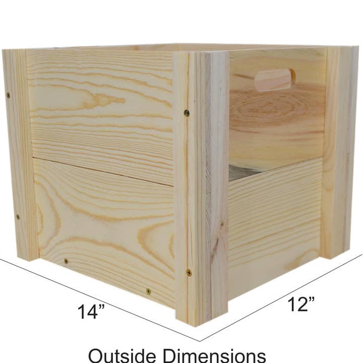 Wooden Box Hand Holed Knockdown Style (One) for wholesale by Poole & Sons Inc.