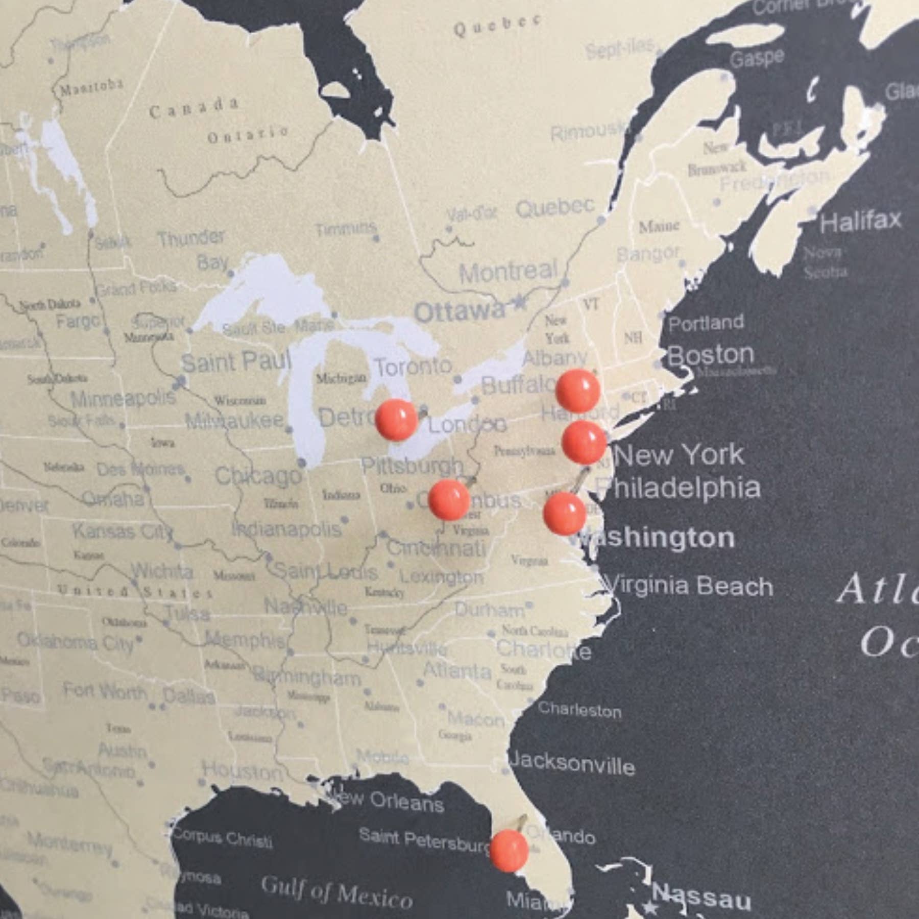 An Adventure Awaits, LLC - Wholesale Poster - World Map Poster - Charcoal Grey3