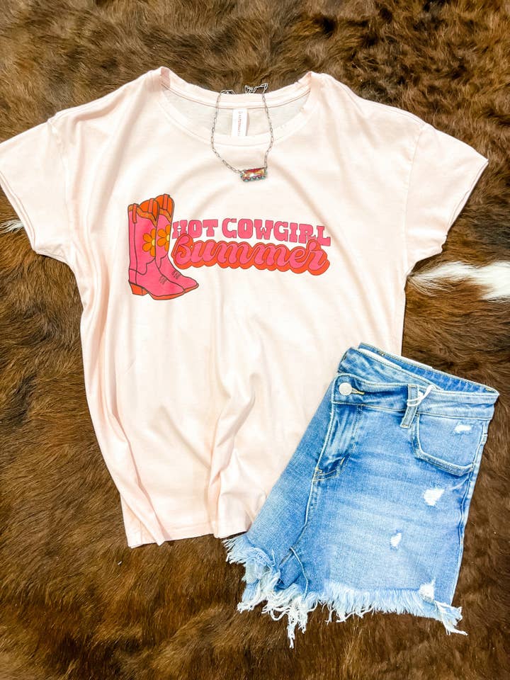 Hot Cowgirl Summer Tee for wholesale by Disco Ranch Designs