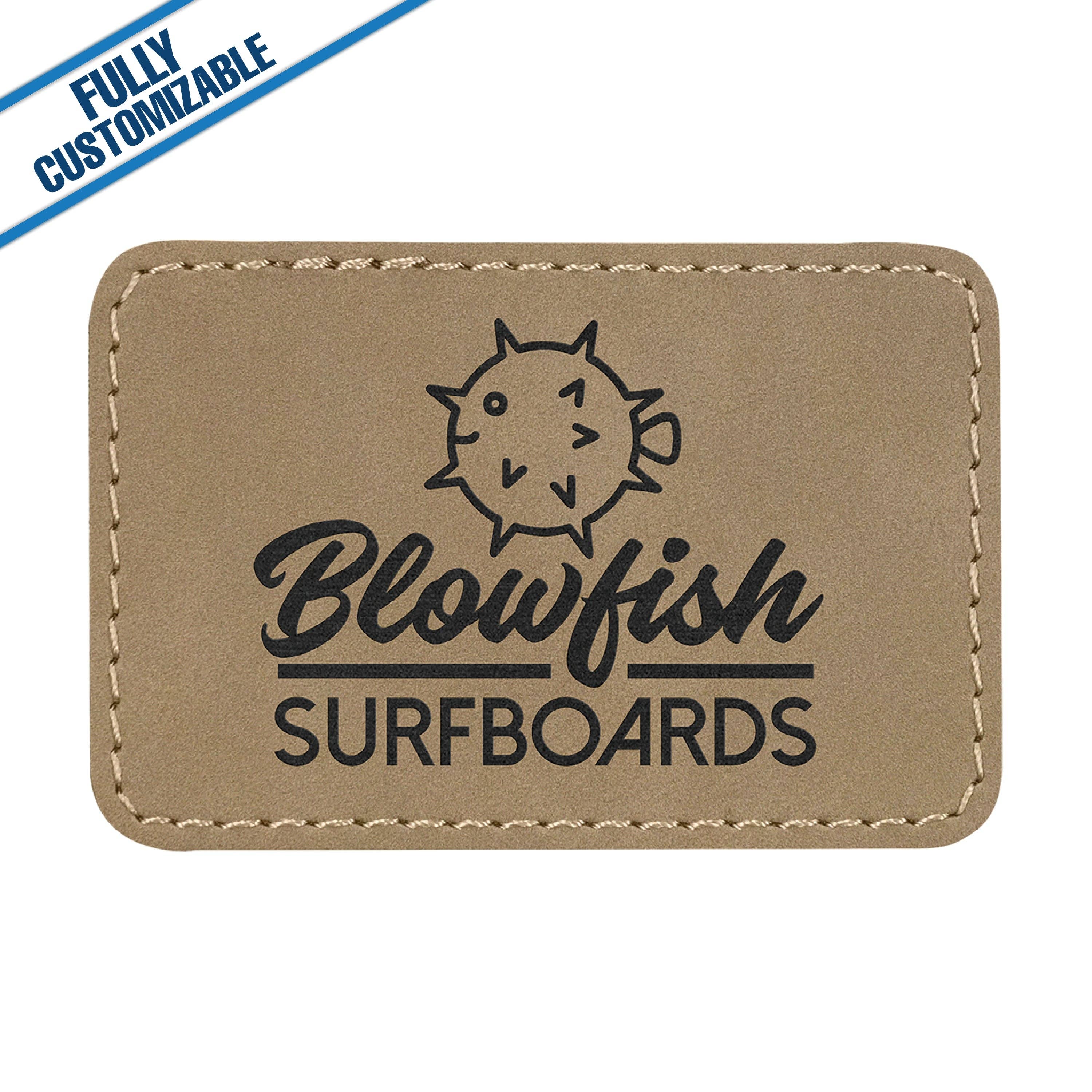 GiftWorksPlus - Wholesale Patch - Engraved Leatherette Rectangle Patch - Fully Customizable15