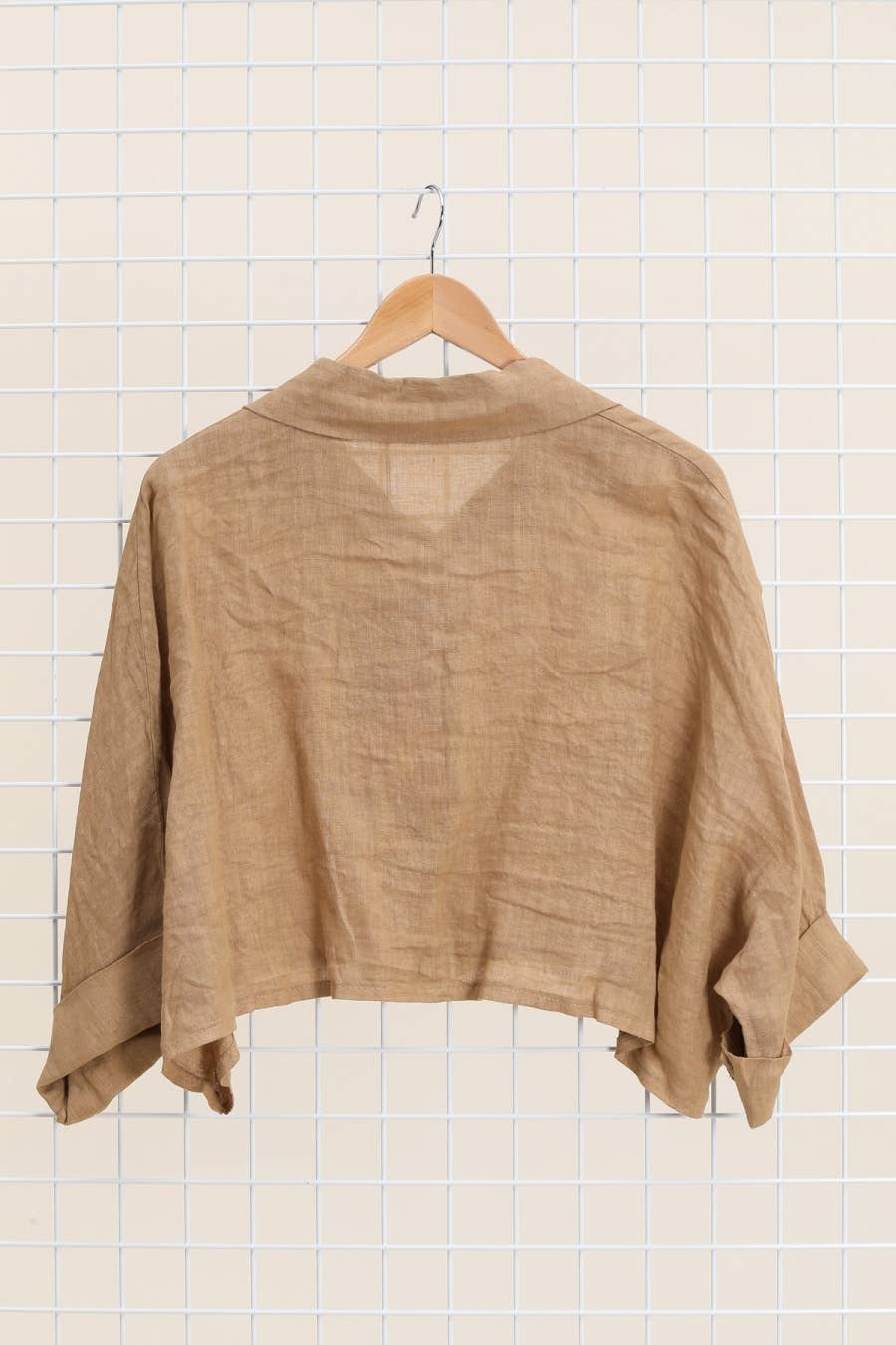 la maison des fibres naturelles - Wholesale Button Down Shirt - Women's - Linen crop shirt 83263 100% linen24