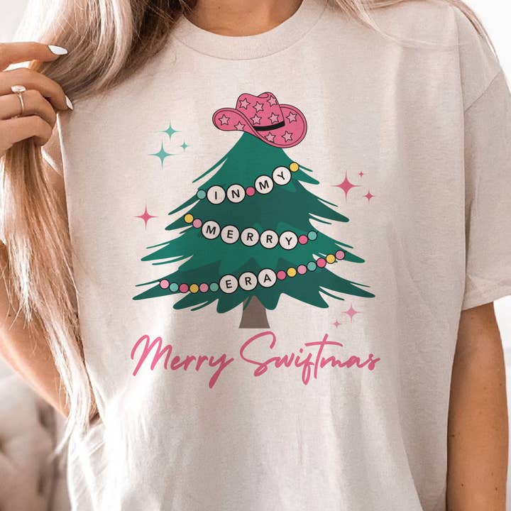 Par.tees by Party On! - Wholesale Screen Printed T-Shirt - Women's - Merry Swiftmas Tree by Taylor Swift Christmas Graphic Tee3