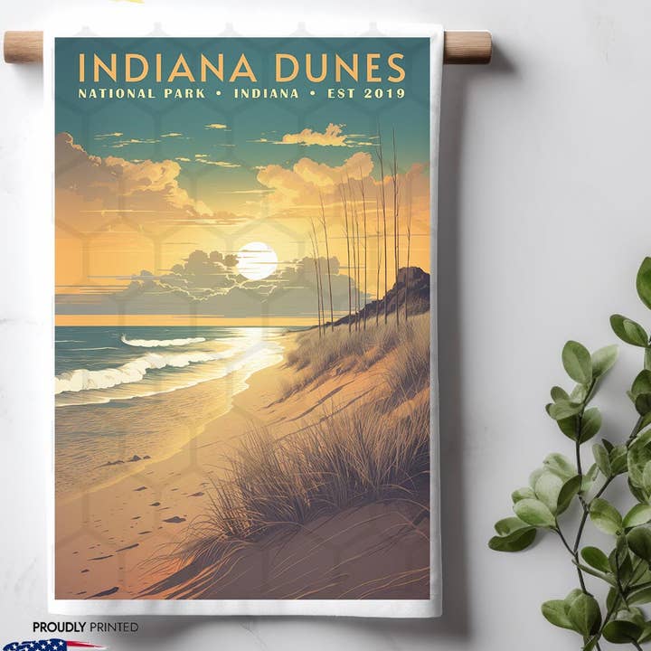Indiana Dunes National Park Indiana Kitchen Dish Towel for wholesale by ADDLE iNK