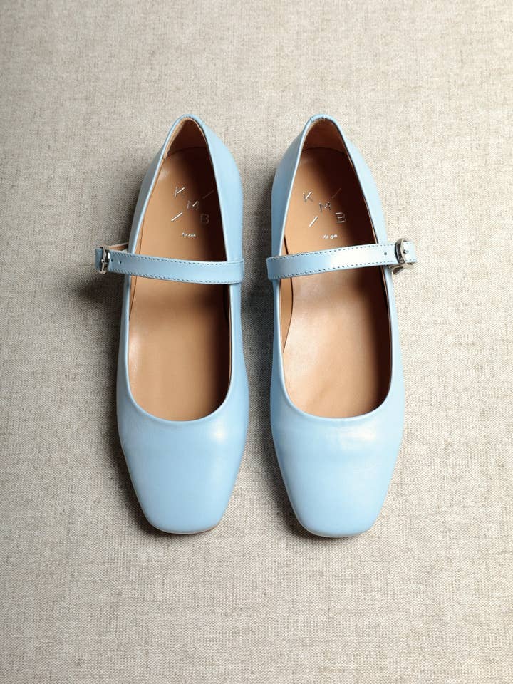 YOTA BLUE – Ballerine Mary Jane a Punta Quadrata per la vendita all'ingrosso da parte di KMB Shoes