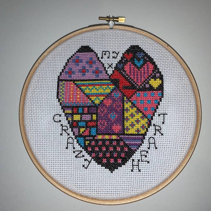 Pretty Twisted Cross Stitch – wholesale Material för broderi/korsstygn – Mitt galna hjärta korsstygn kit