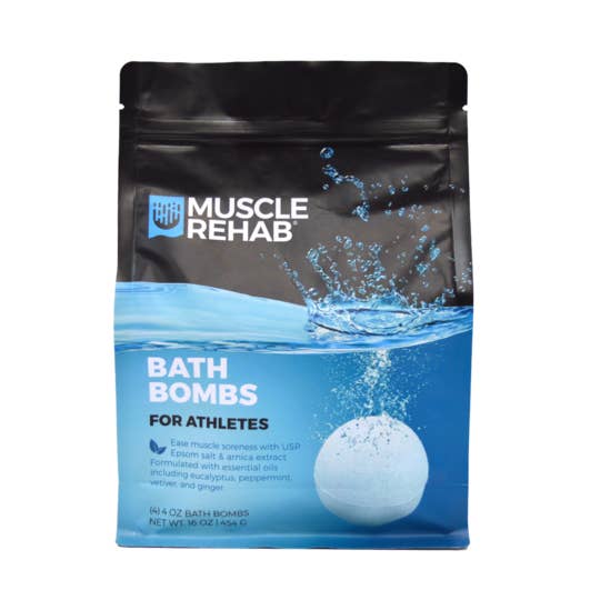 Muscle Rehab - Wholesale Bath Bomb/Fizz - Muscle Rehab Bath Bombs for Athletes 16oz (4) 4oz bombs