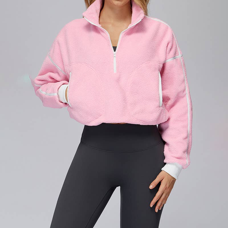 WONDERXFANS - Wholesale Athletic Jacket - Women's - Stand collar windproof sports jacket4