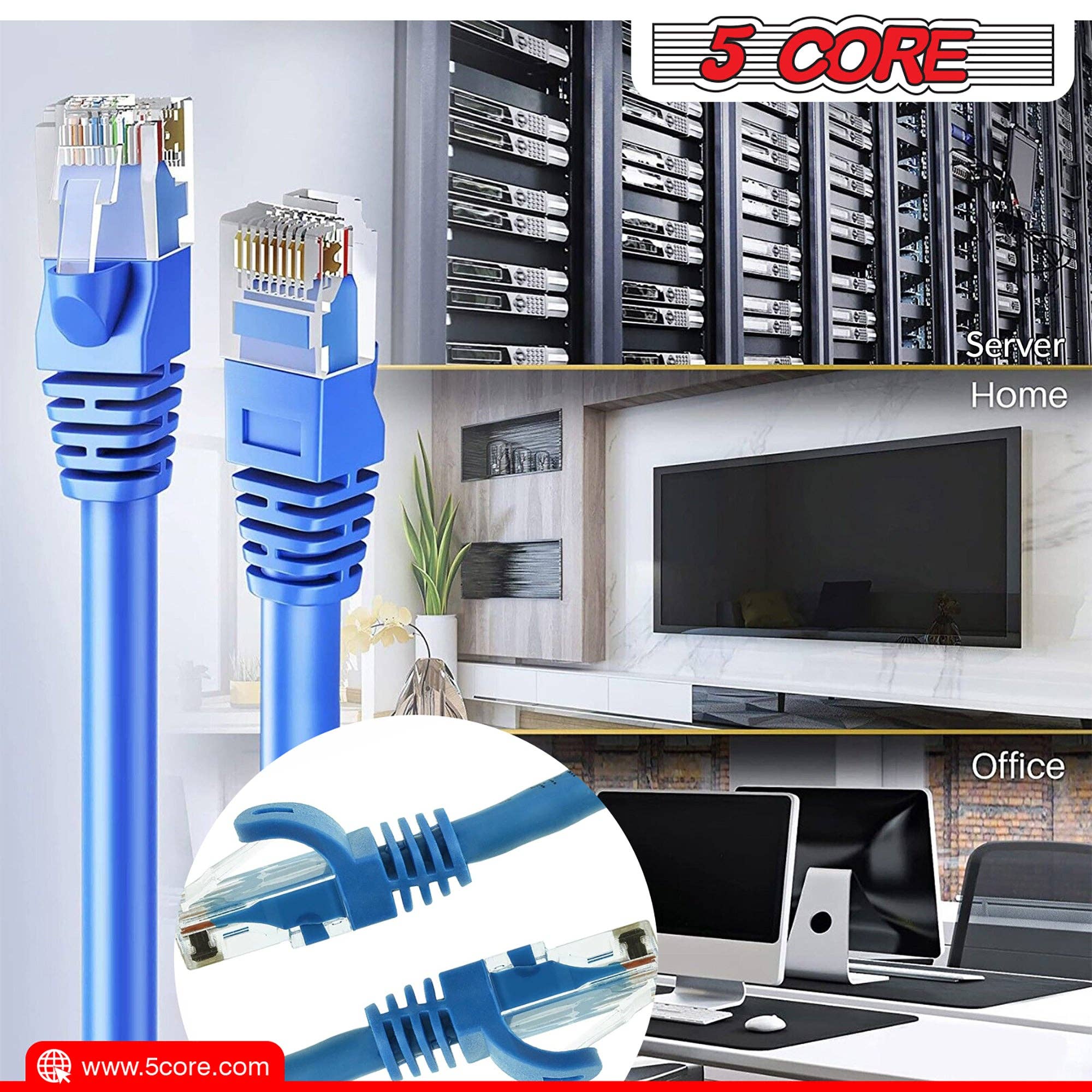 K Cube Inc - Wholesale Music Accessory - 5Core Cat 6 Ethernet Cable RJ45 Internet Computer Cables3