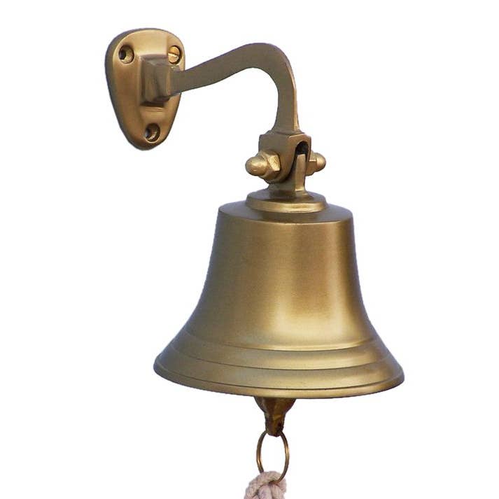 Hampton Nautical - Wholesale Bell - Antique Brass Hanging Ship's Bell 6"