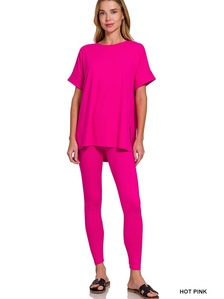 42POPS – Großhandel Loungewear-Set – Damen – Mikrofaser-Oberteil & Leggings 2-teiliges Set5