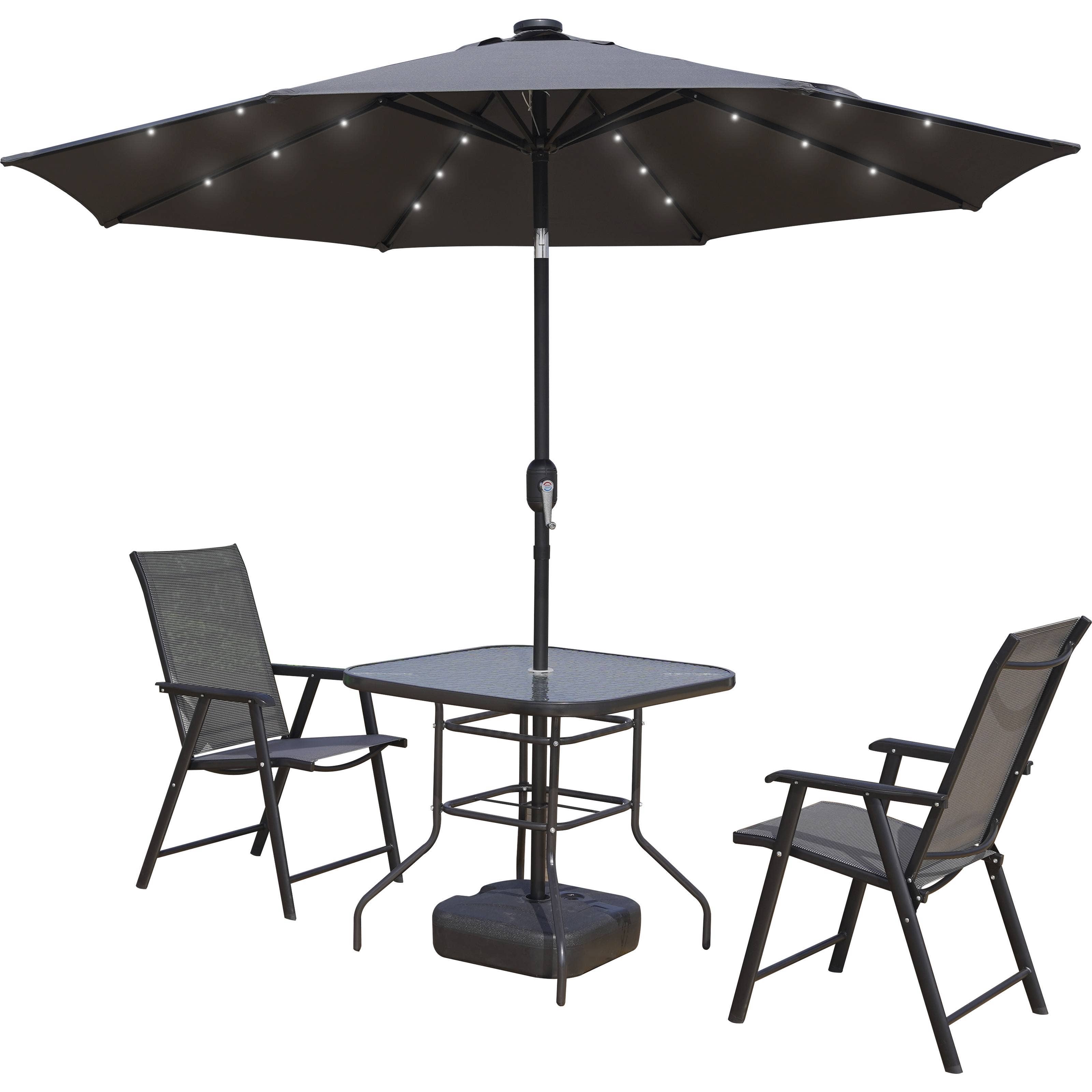 LeisureMod - Wholesale Patio Umbrella - Sierra Modern 9ft Solar LED Patio Garden Umbrella14