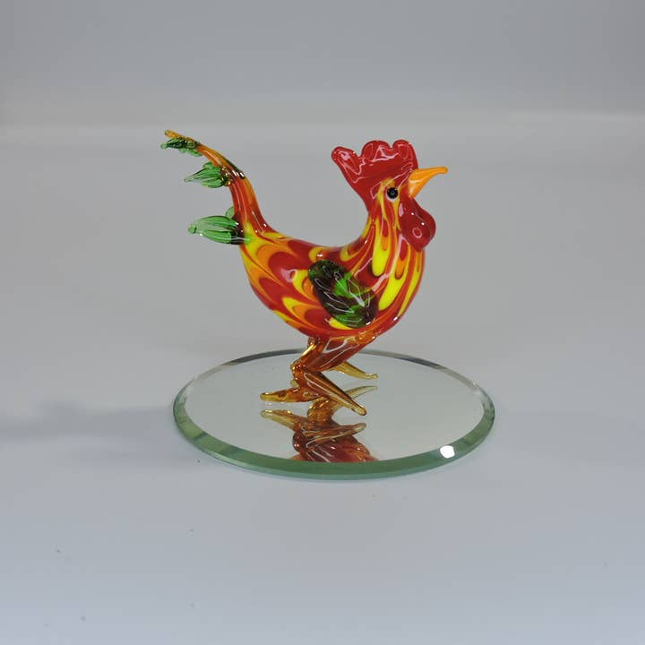 Gift Gallery Glass - Wholesale Decorative Figurine - Handmade Glass Rooster Buddy1