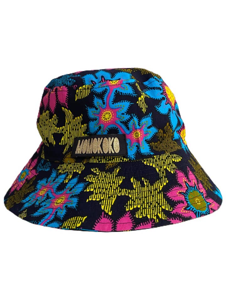 Floral Print Cotton Bucket Hat for wholesale by MOMOKOKO