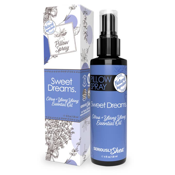 Seriously Shea - Vente Vaporisateurs d'ambiance et de linge - Spray pour oreiller Spa Sweet Dreams aux agrumes et à l'ylang ylang1