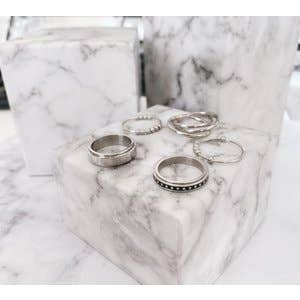 Charmin's Ringen – wholesale Band/Stackad Ring – R1063 Classic ångestlindrande ring med 5 stålkulor3