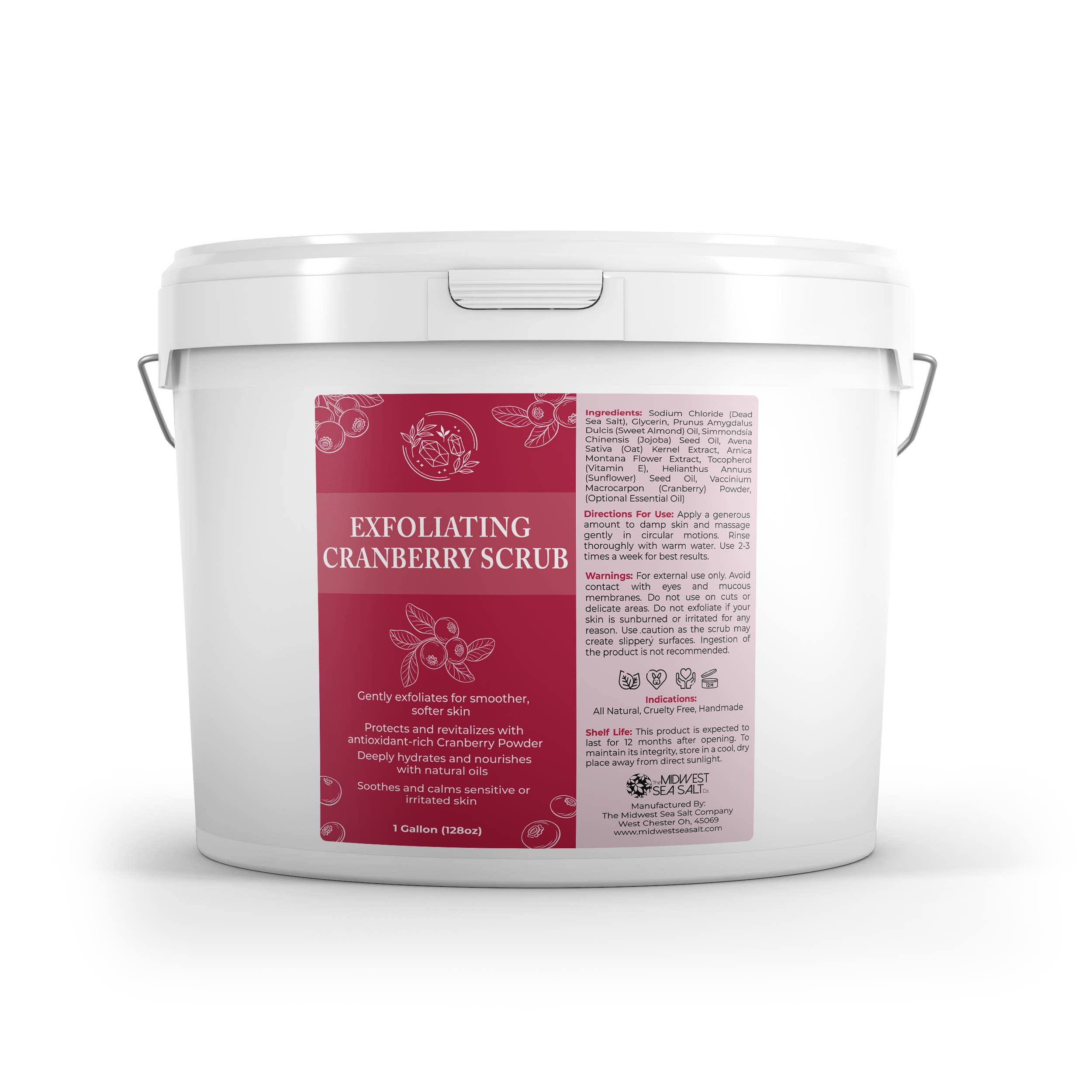 The Midwest Sea Salt Company - Wholesale Body Scrub/Exfoliant - Exfoliating Cranberry Scrub - 128oz1