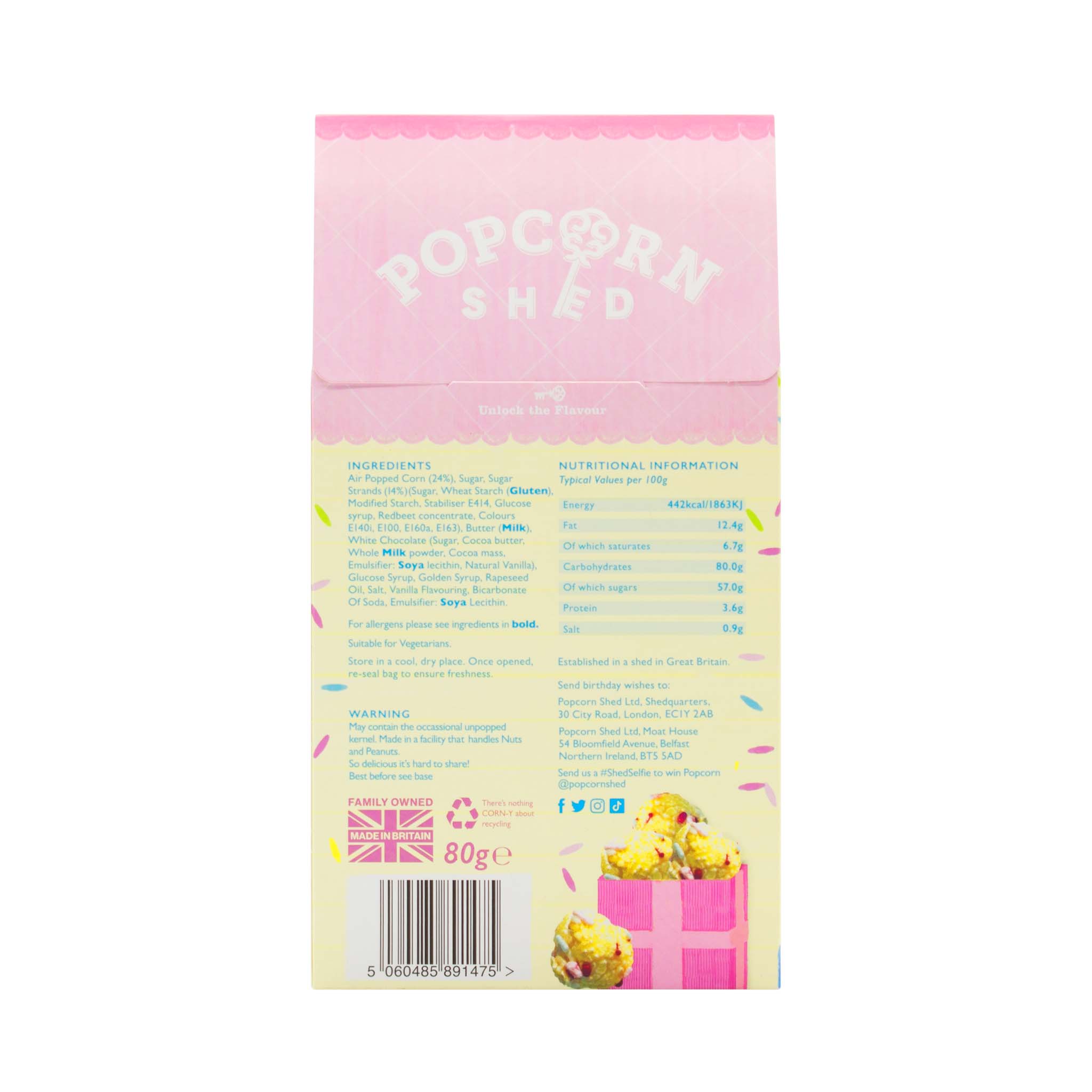 Popcorn Shed – Großhandel Popcorn – Popcorn Shed Gourmet-Snackbox Geburtstagskuchen Popcorn2