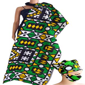 Men's Ashanti Empress Wax Print African Shirt Size S