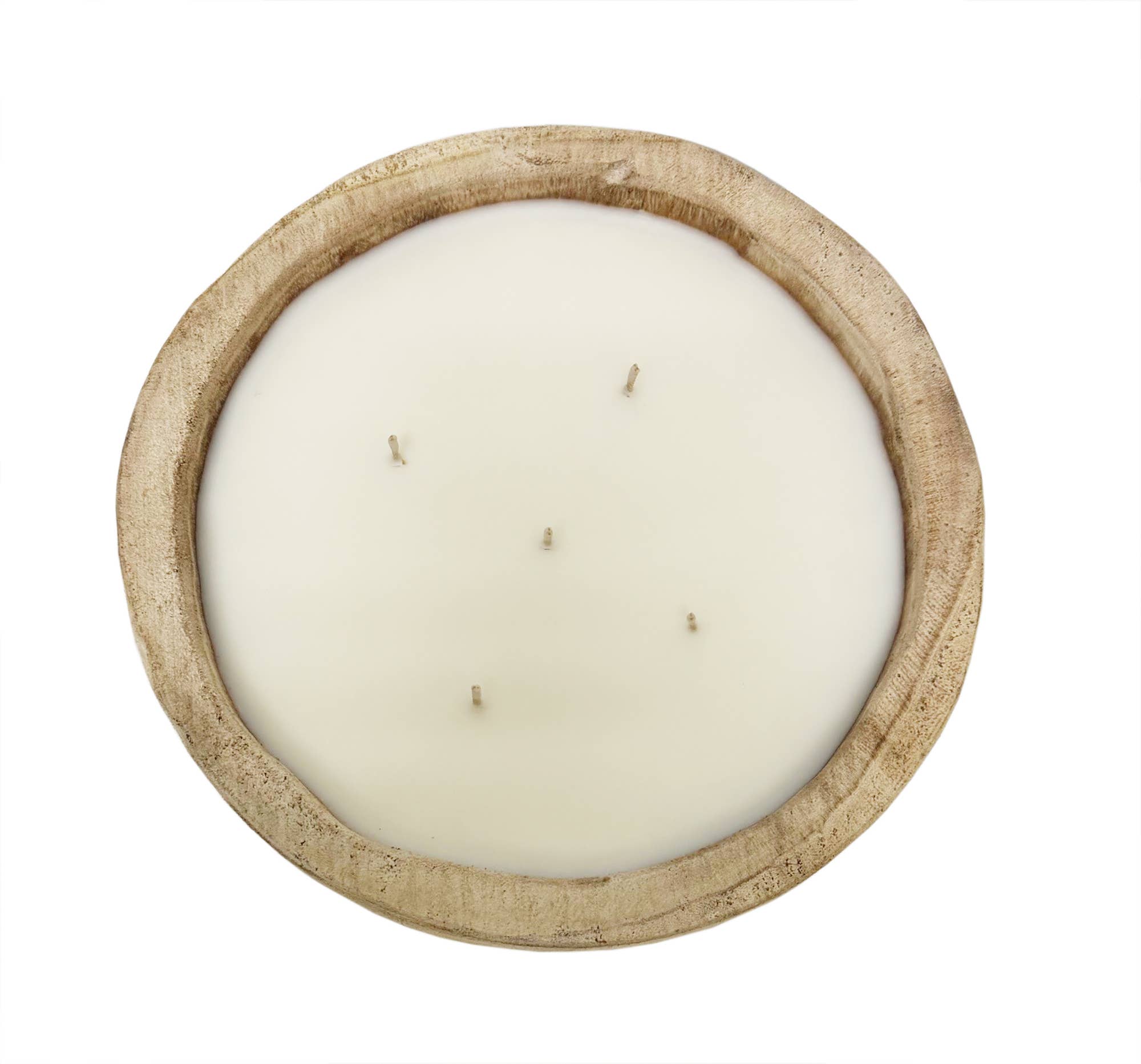 Andaluca - Wholesale Jar/Filled Candle - 9.5" Paulownia Circular Wood Candle3