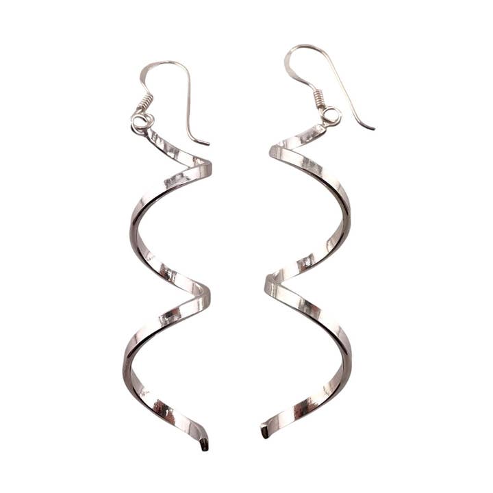 Swirl Dangle Earrings Sterling Silver for wholesale by Select Lines