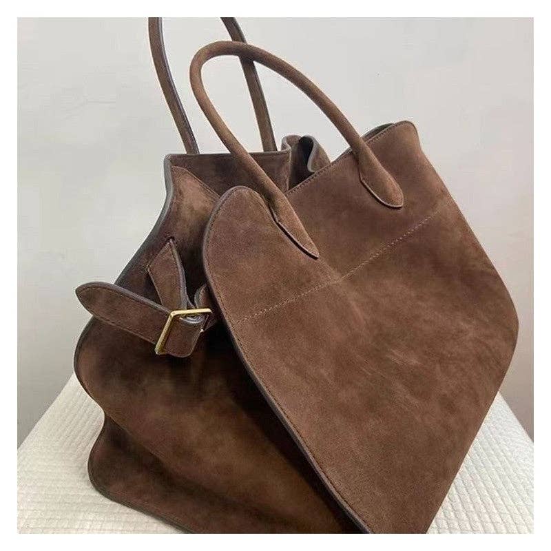 Brown Large Capacity Versatile Single Shoulder Tote Bag for wholesale on Faire3