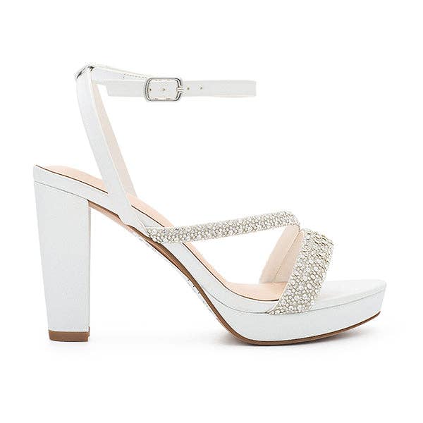 Asymmetric Rhinestone Platform Heel for wholesale by De Blossom Collection