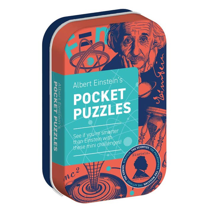 Einstein's Puzzle Challenges Set of 50 in Tin for wholesale by Professor Puzzle