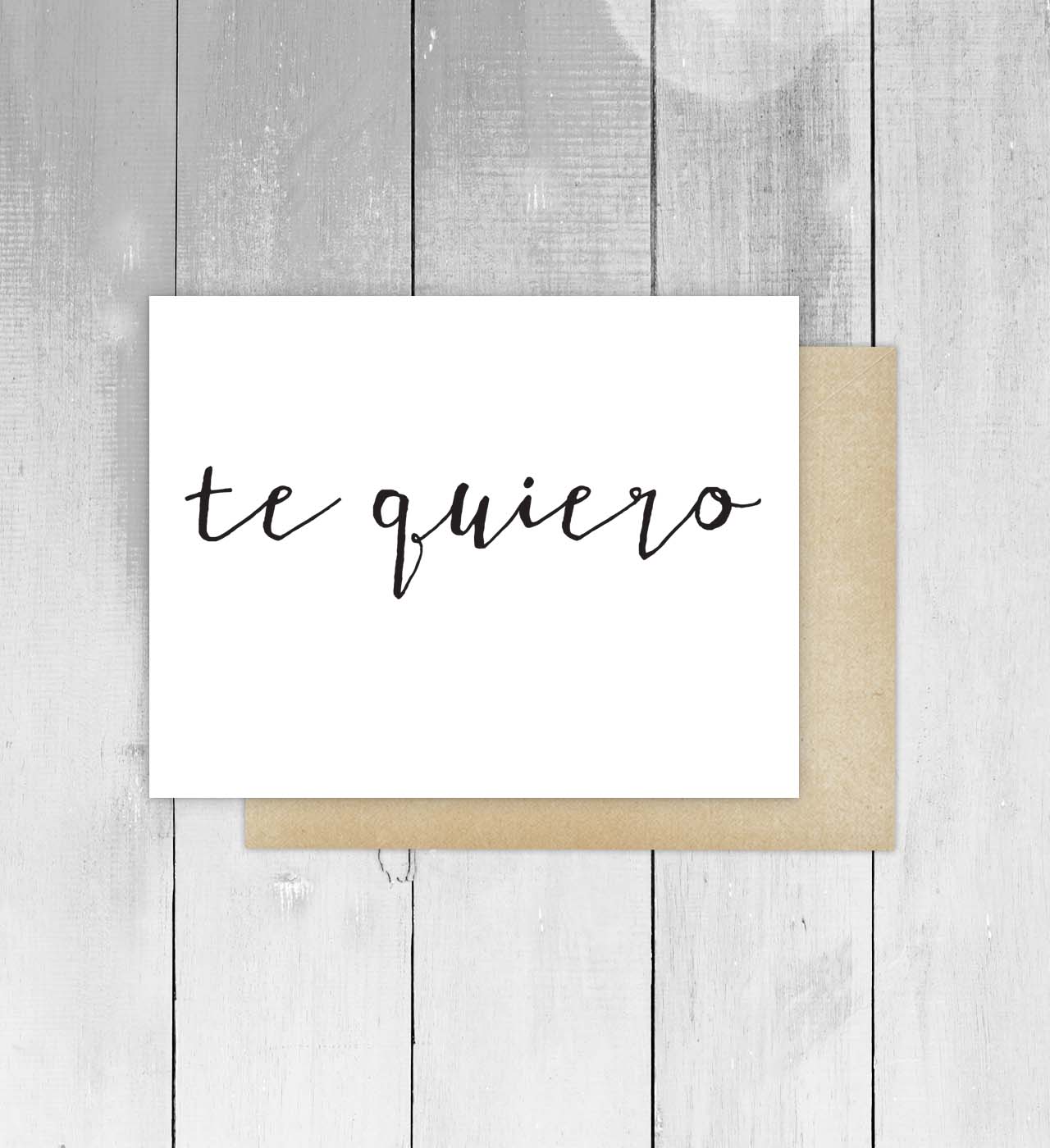 Viva Greetings - Wholesale Love Card - Te Quiero Calligraphy Love Spanish Greeting Card0