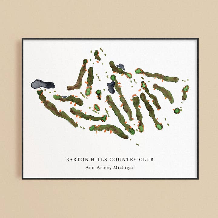 Impression de golf du Barton Hills Country Club pour la vente par ally aiken design