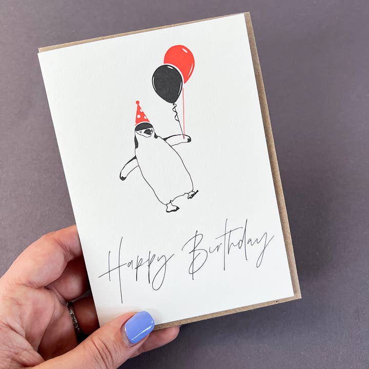 Penguin Ink – wholesale Christmas card – Christmas Penguin Letterpress Card | Christmas Card