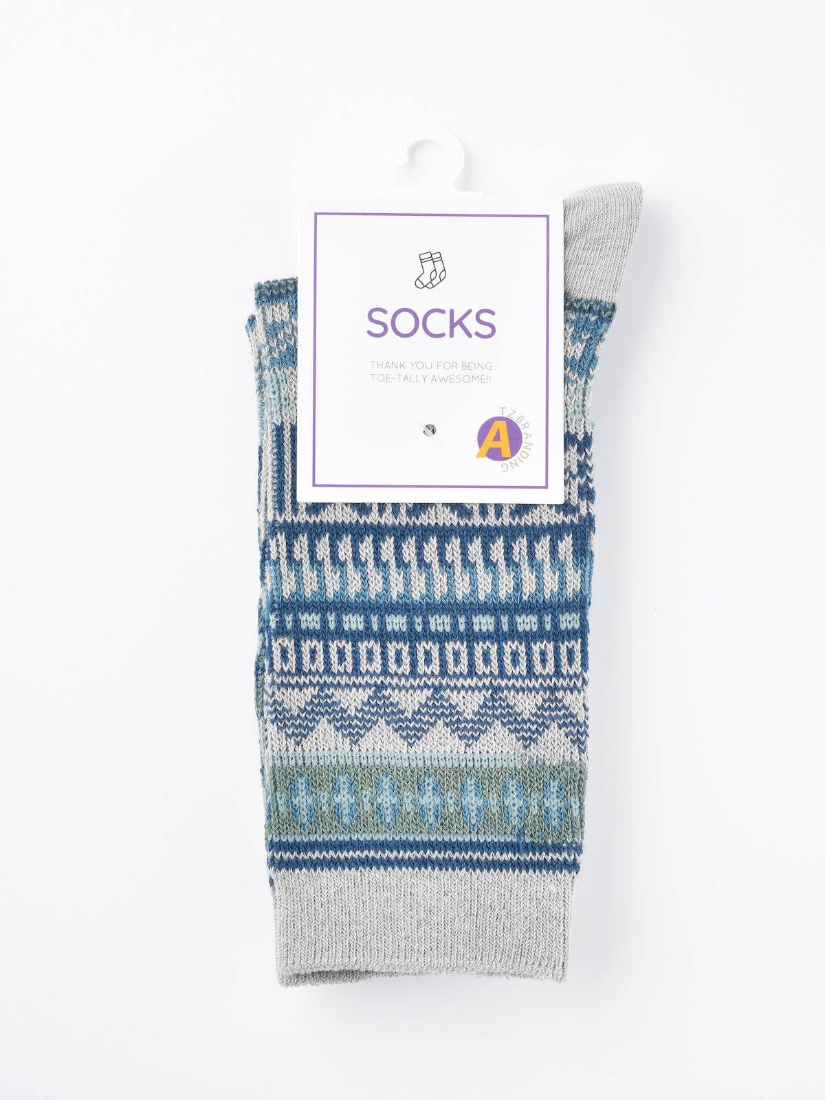 Funkyrel® Atzbranding Limited - Wholesale Socks - Women's - Rufia - Vintage Geometric Pattern Women's Mid-Calf Socks4