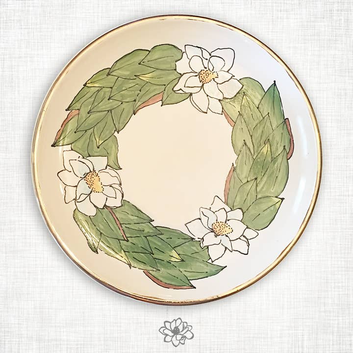 Magnolia Round Platter for wholesale by Magnolia Creative Co.