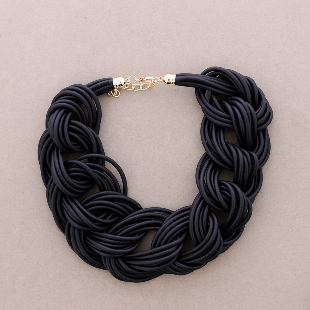 Sonata – Colar com abas por atacado – Gargantilha Multi Voltas Elos Borracha0