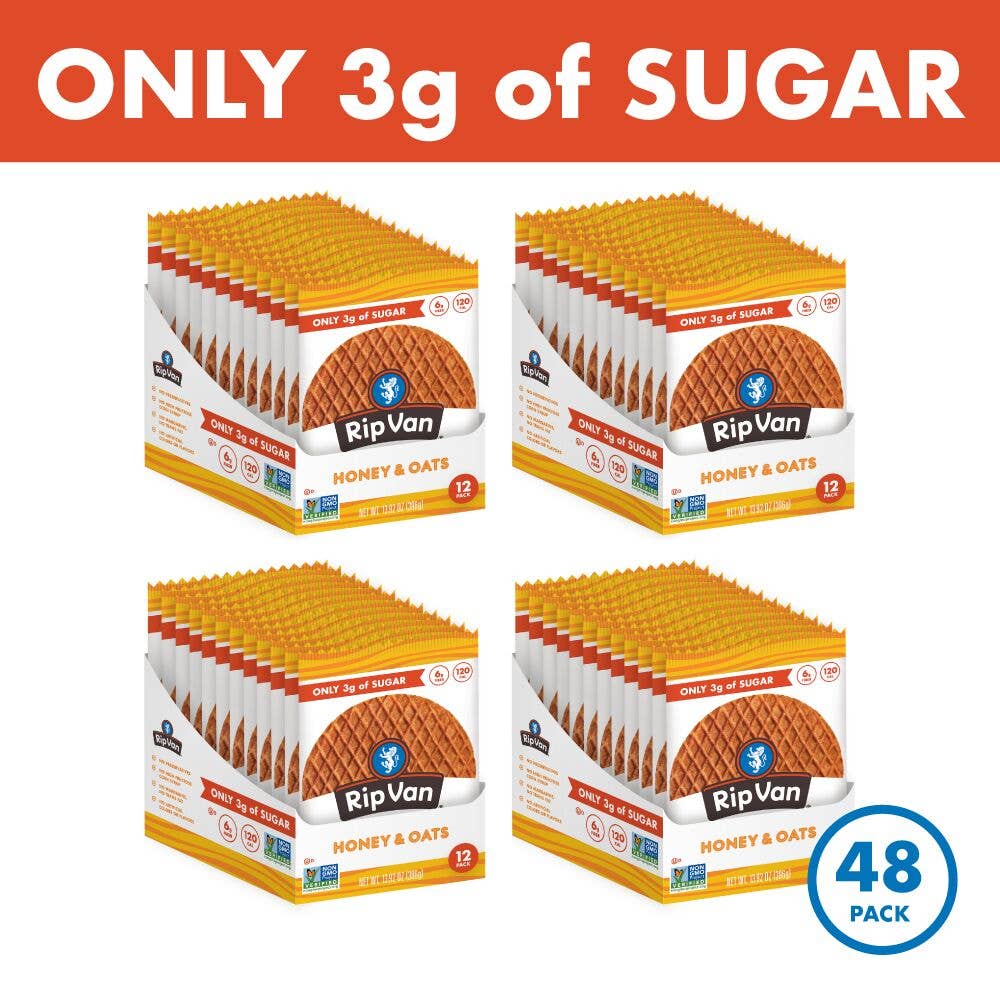 Rip Van - Wholesale Cookie - Rip Van Wafels– Honey & Oats, Low Sugar Stroopwafels2