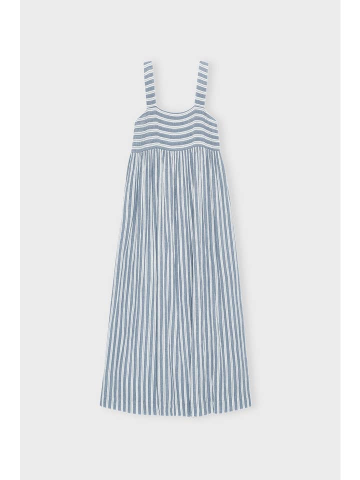 sea blue ecru genuine dress stripe for wholesale on Faire