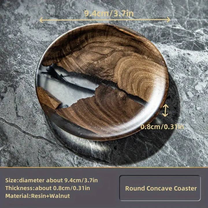 Huis Van Merken - Wholesale Coasters - 1pc, Natural, Elegant Walnut Wood Coaster3
