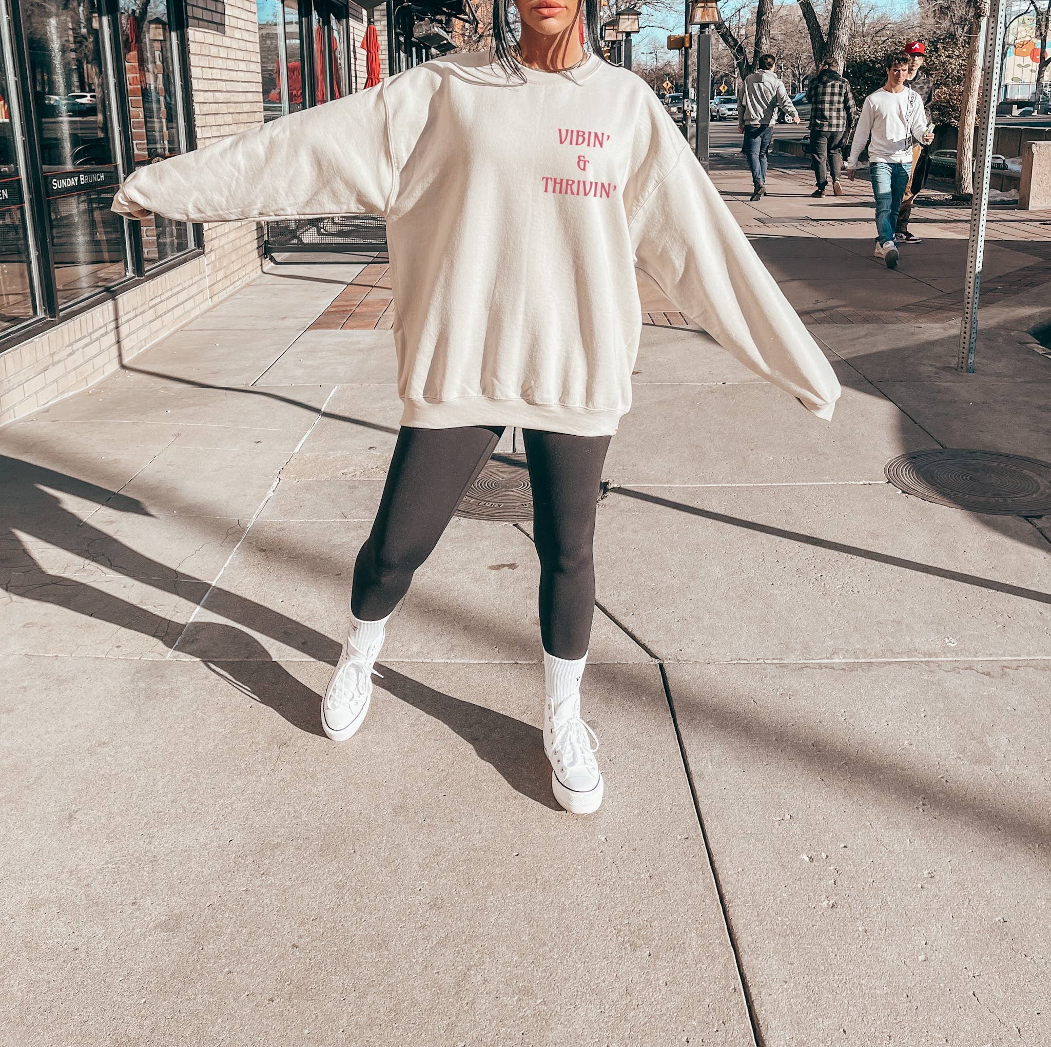 LOLA MAGNOLIA - Wholesale Graphic Sweatshirt - Women's - VIBE + THRIVE CREWNECK1