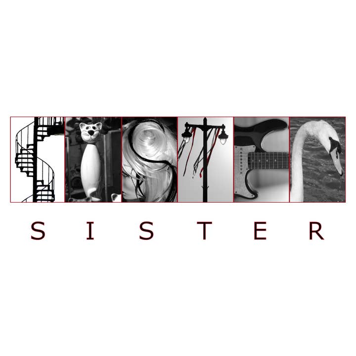 SØSTER_01 Hilsen Kort med alfabetfotografering for engroshandel hos PhotoWord Art