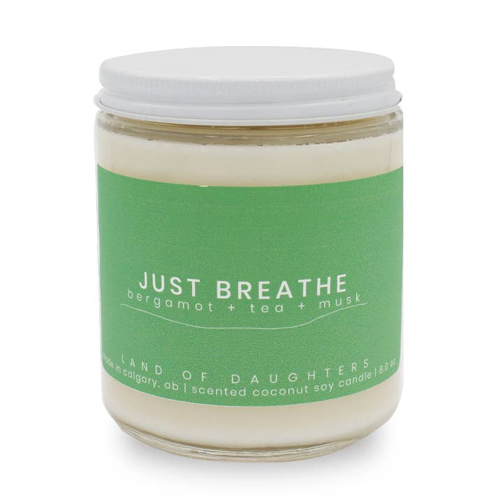 Just Breathe Candle for wholesale by Land of Daughters
