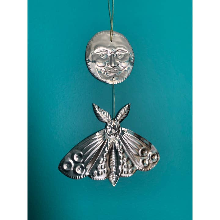Foot Range Mountain – wholesale Wall Accent – Moon and Moth Handmade Embossed Pressed Tin Wall Decoration3